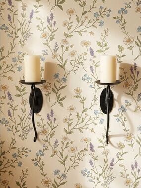 Partylite Hearthside Sconce Pair Pillar  Metal Wall Sconces Moody or Light